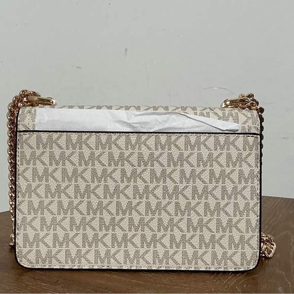 Michael Kors Cream and Brown Crossbody Bag - Picture 7 of 8